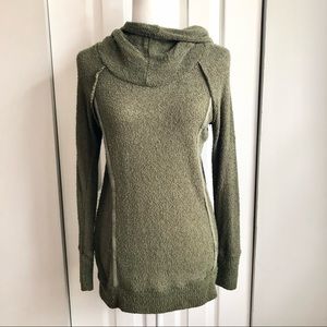 Forest Green Nubby Knit Cowlneck Hoodie 💚 Vanity